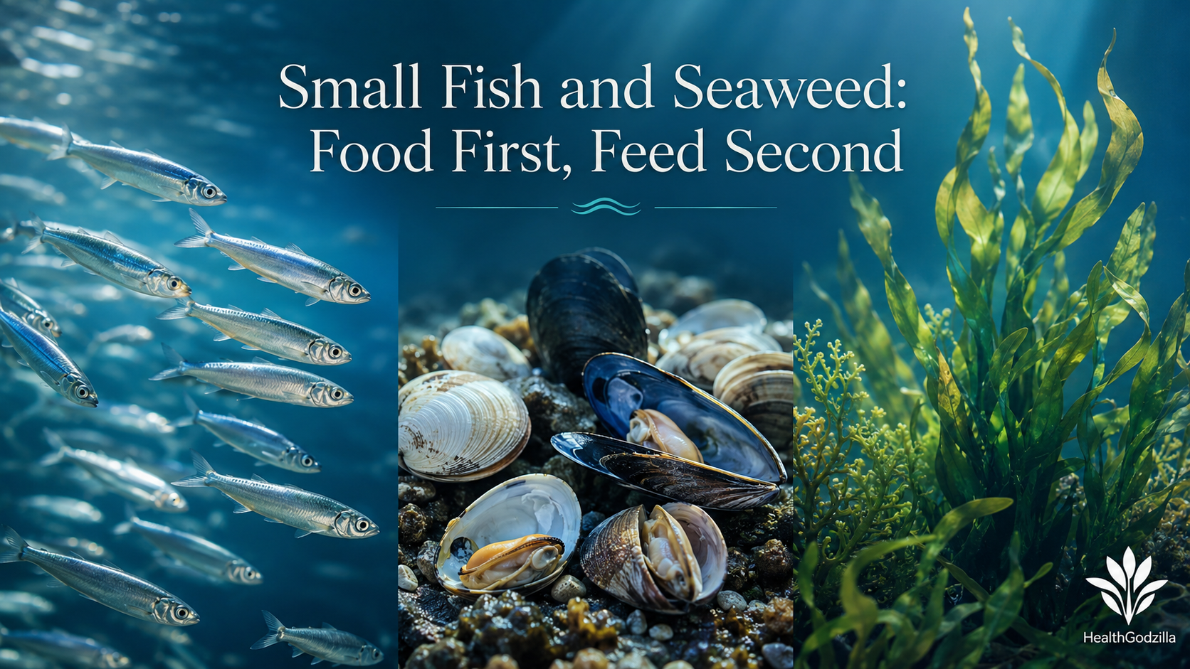 Small fish, shellfish, and seaweed as aquatic foods for nutrition and environmental balance
